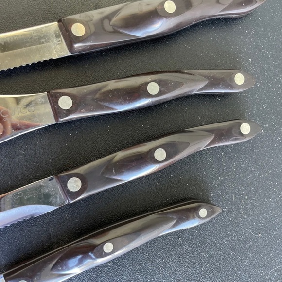 Cutco Studio 4 Piece Knife Set With Oak Wood Block Steak Spread Meat Chef Knives